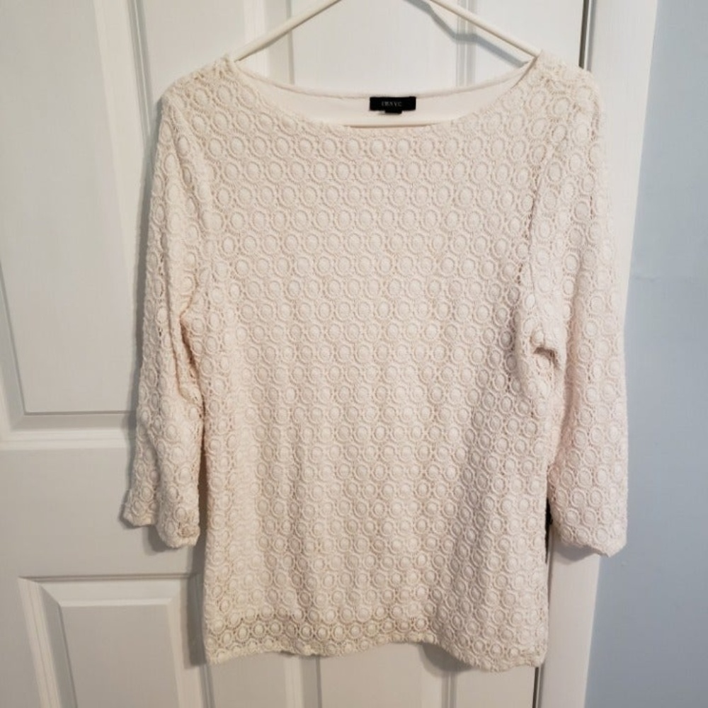 Isaac Mizrahi IMNYC White Crochet Top